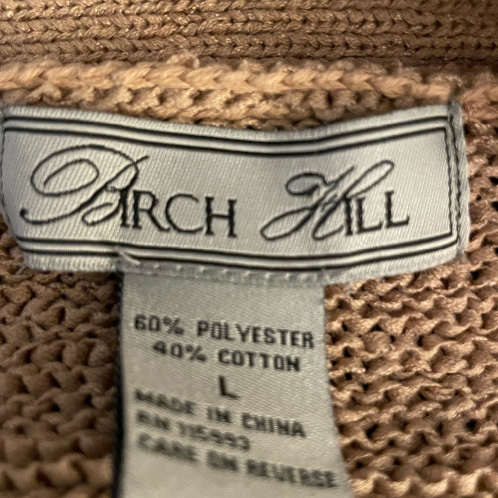 BIRCH HILL Beige/ Tan 3/4 Length Sleeve Sweater Size Large - Picture 9 of 9